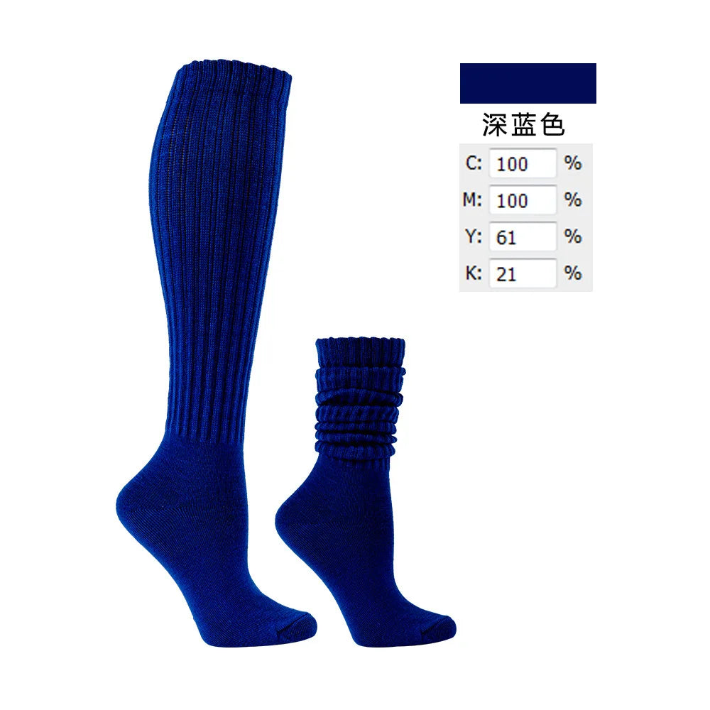 2 Pairs Women’s Slouch Socks – Casual Yoga & Sport Mid Tube Socks