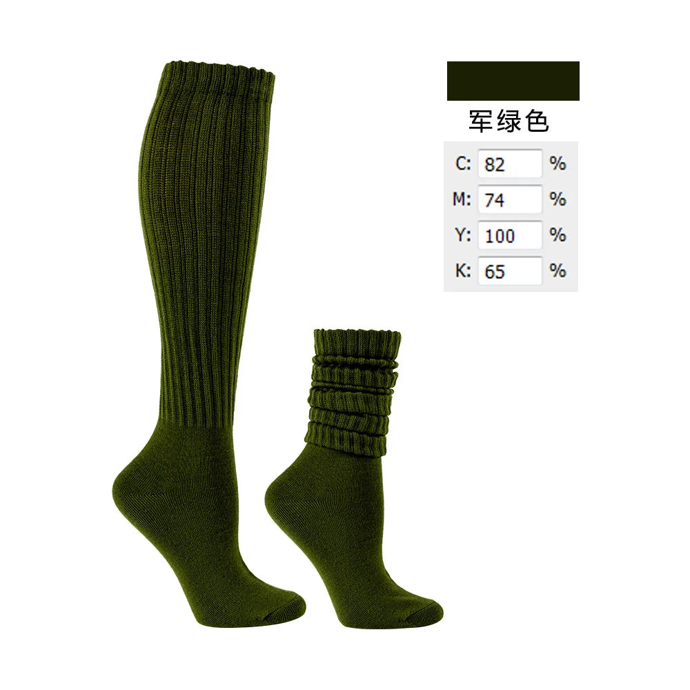 2 Pairs Women’s Slouch Socks – Casual Yoga & Sport Mid Tube Socks