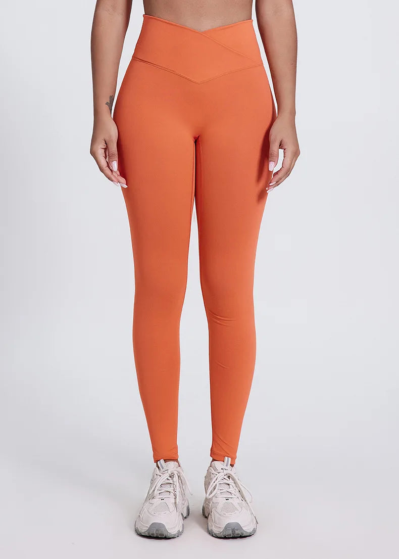 Cross Waist Yoga Leggings