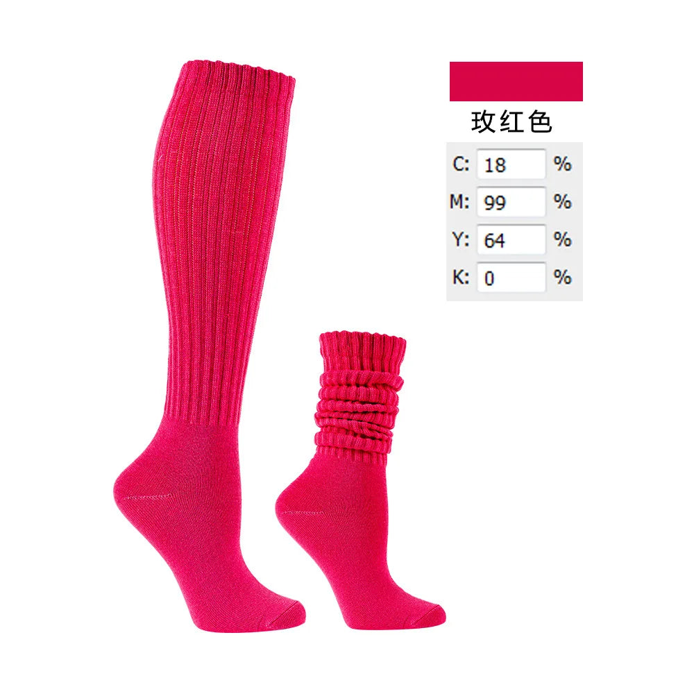 2 Pairs Women’s Slouch Socks – Casual Yoga & Sport Mid Tube Socks