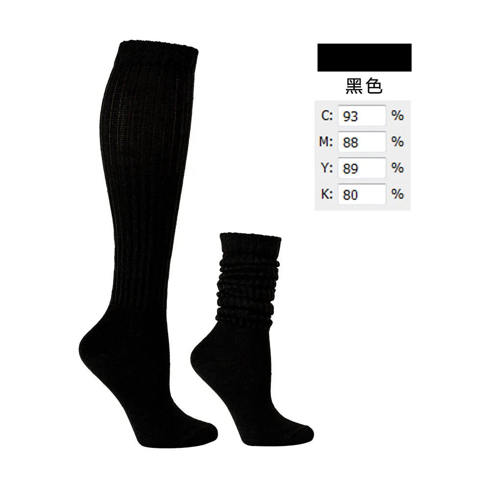 2 Pairs Women’s Slouch Socks – Casual Yoga & Sport Mid Tube Socks