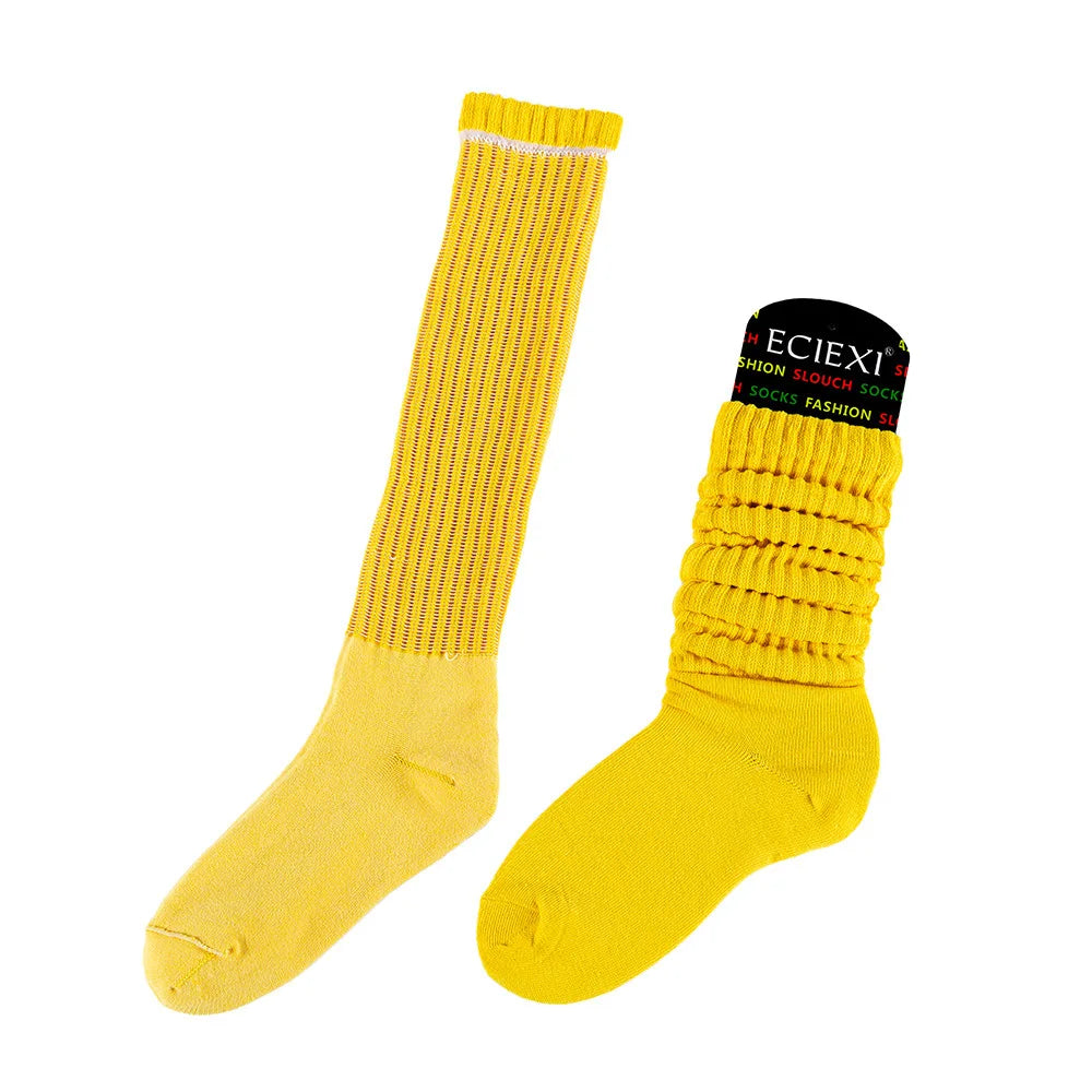 2 Pairs Women’s Slouch Socks – Casual Yoga & Sport Mid Tube Socks
